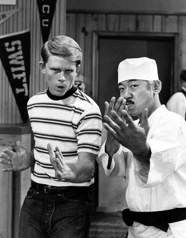 Karate lesson? Ron Howard (Richie) and Pat Morita (Arnold) - &quot;Happy Days&quot; (1974) 52