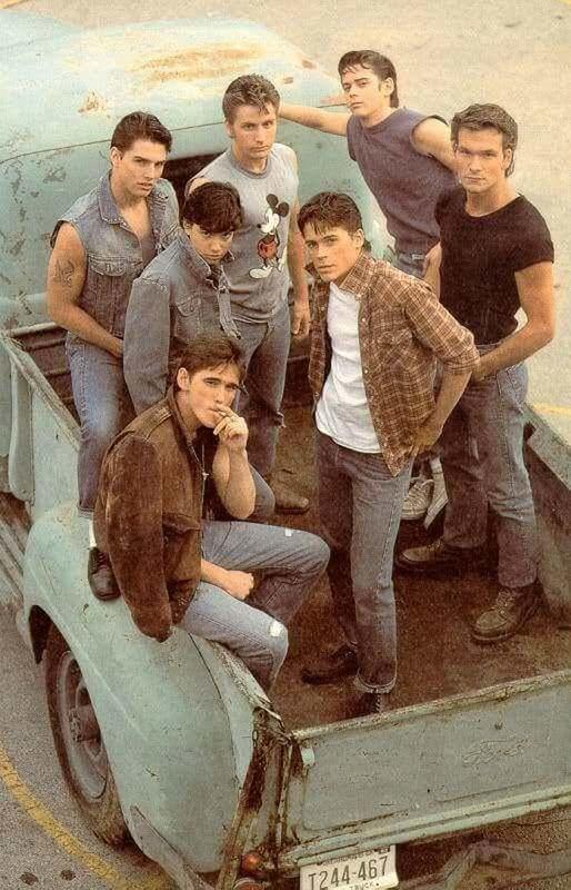 Rob Lowe and The cast &quot;gang&quot; of &quot;The Outsiders,&quot; 1983 56