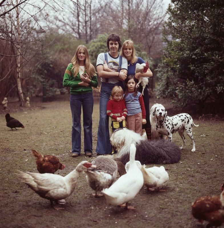 The McCartney family (on the farm?) in 1976 59