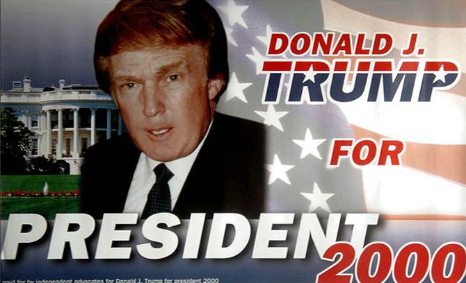 8. Trump has run for president before. He won the California presidential primary for the Reform Party in 2000.