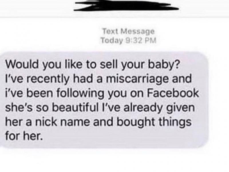 Would You Like To Sell Your Baby?