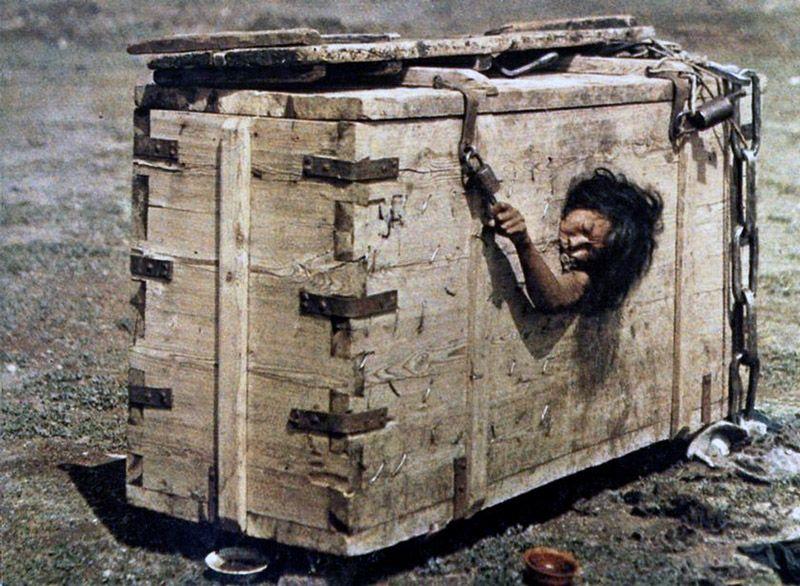 Criminals could be locked up in a wooden box in Mongolia.