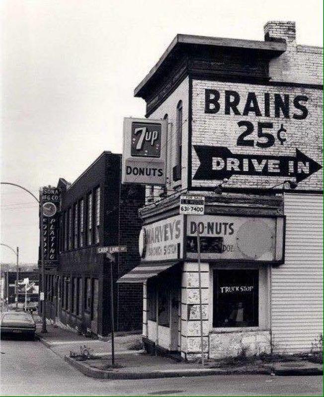 Brains for sale in St. Louis, 1978.
