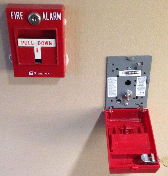 The Inside Of A Fire Alarm Is Just A Simple Switch.