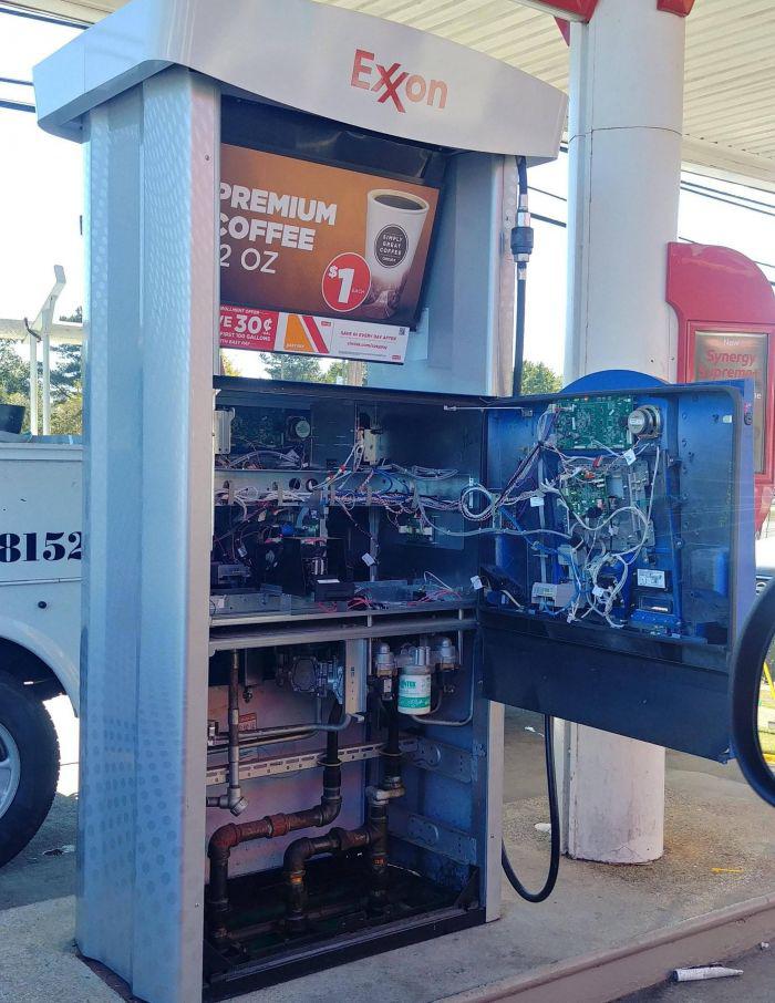 The Inside Of A Gas Pump.