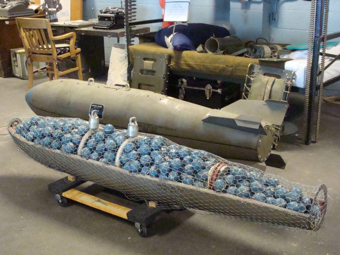 The Inside Of A Cluster Bomb.