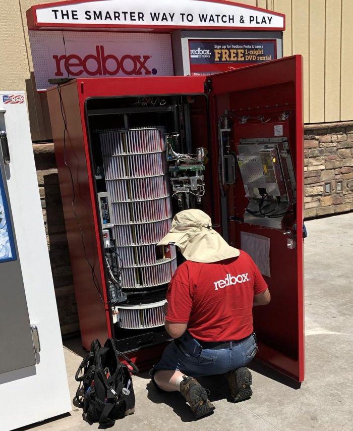 The Inside Of A Redbox Kiosk.