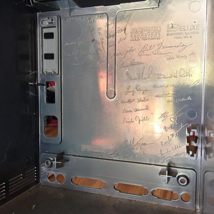 The Inside Of The Original Macintosh Was Signed By All Its Creators.