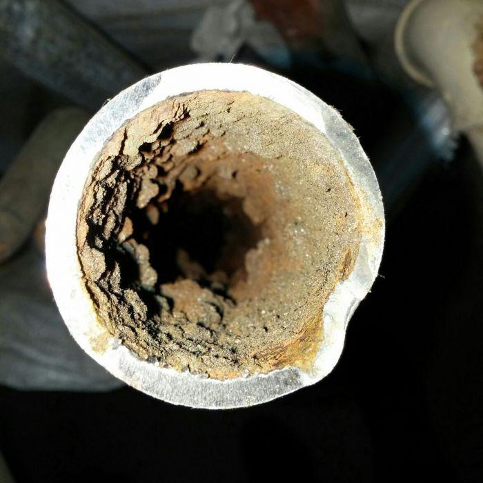 Inside Of A 40 Year Old Water Pipe.